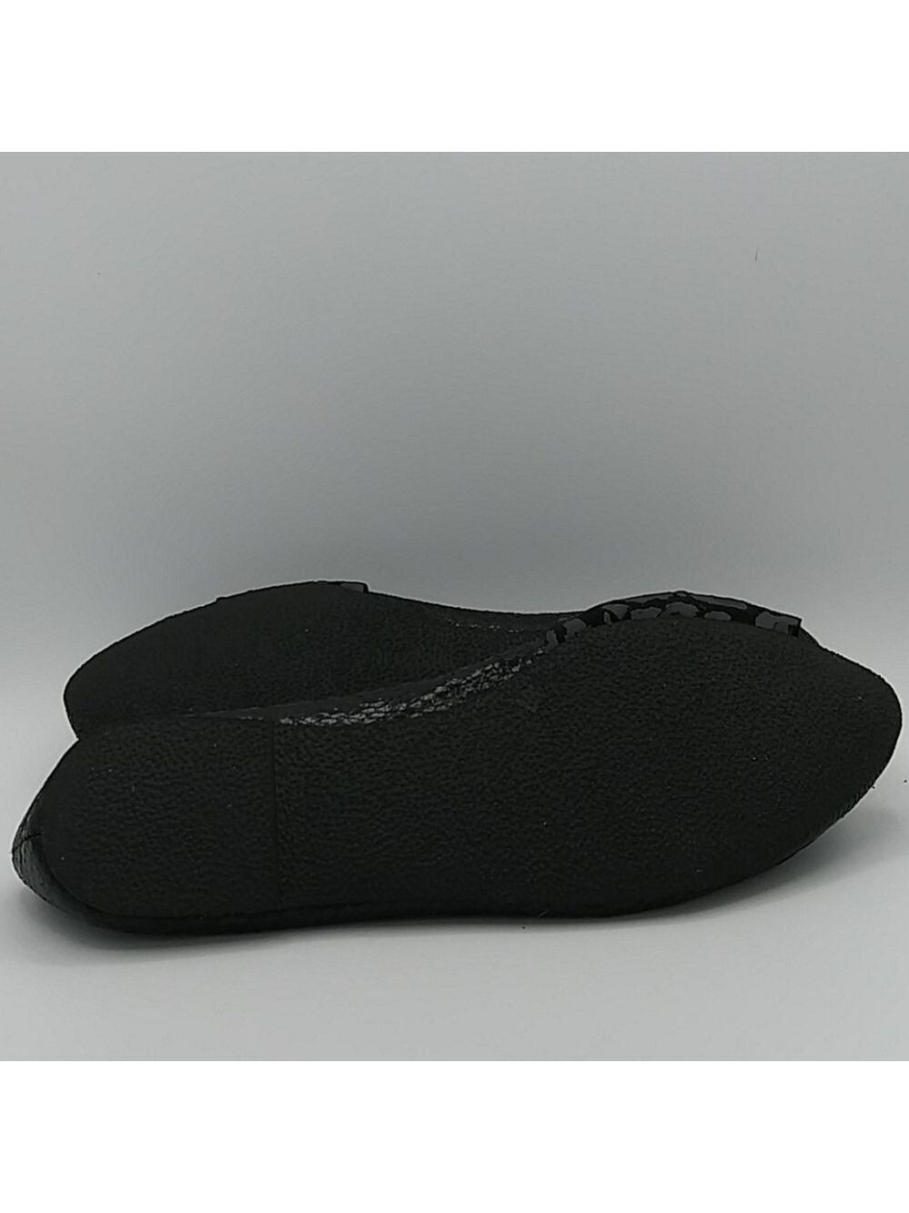 COCO Jumbo Black Snake Skin Pointed Toe Flat Shoe - Picture 8 of 12